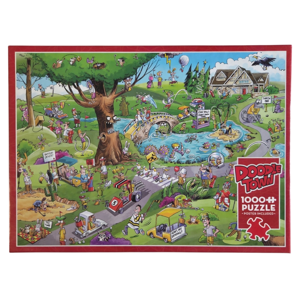 Cobble Hill DoodleTown: Par for the Course - 1000 Piece Puzzle - Picture 6 of 6